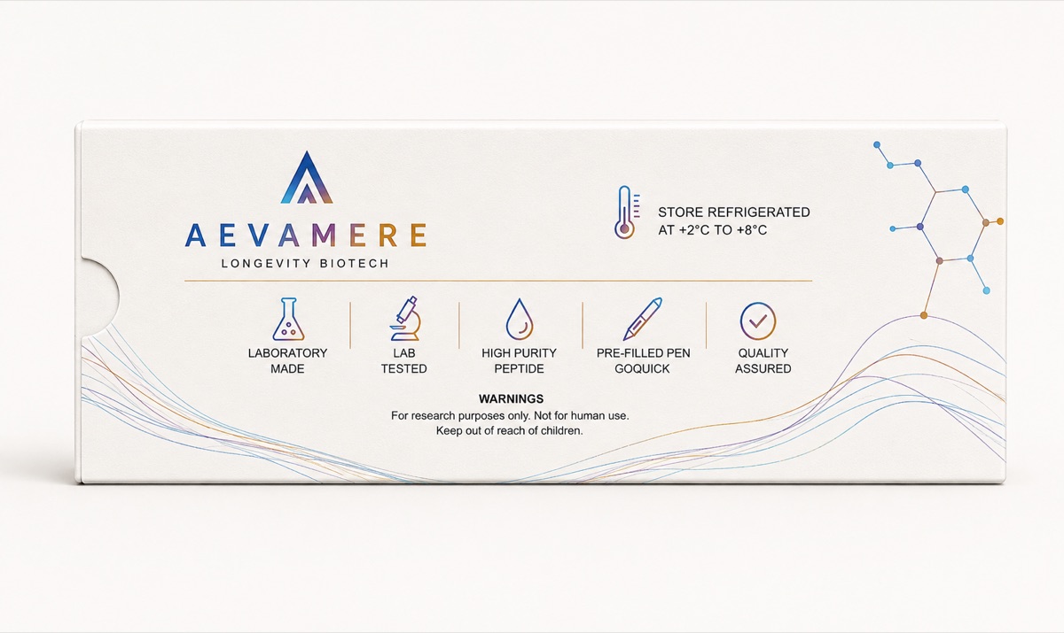 Approved Aevamere carton back mockup, with fine interwoven waves and geometric molecular graphics.
